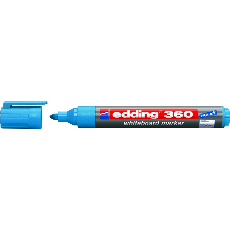 Marker za belu tablu 360 1,5-3mm, zaobljeni Edding svetlo plava