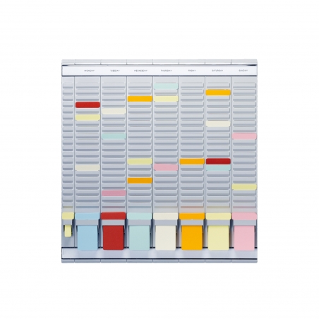 Planer set za T-kartice nedeljni 490x63mm, 20 slots, uklučene kartice Jabra
