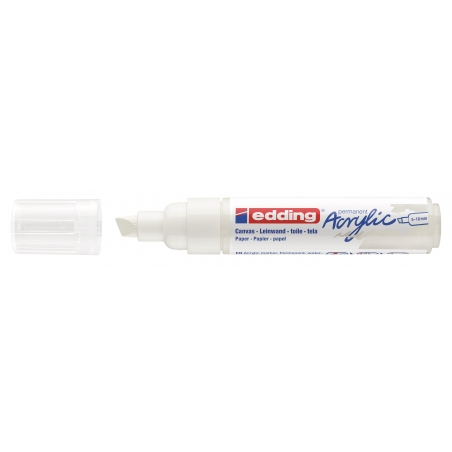 Akrilni marker E-5000 broad 5-10mm kosi vrh Edding bela