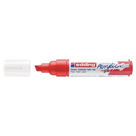 Akrilni marker E-5000 broad 5-10mm kosi vrh Edding crvena