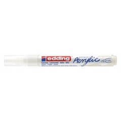Akrilni marker E-5100 medium 2-3mm obli vrh Edding bela