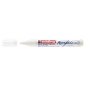 Akrilni marker E-5100 medium 2-3mm obli vrh Edding bela