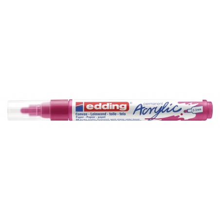 Akrilni marker E-5100 medium 2-3mm obli vrh Edding magenta