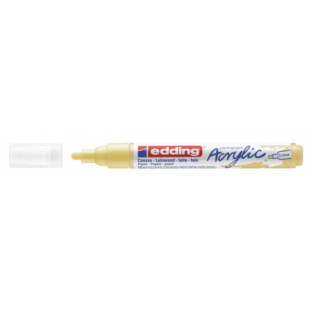 Akrilni marker E-5100 medium 2-3mm obli vrh Edding nežno žuta