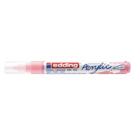 Akrilni marker E-5100 medium 2-3mm obli vrh Edding nežno roze