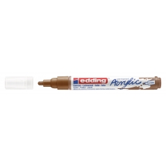 Akrilni marker E-5100 medium 2-3mm obli vrh Edding braon