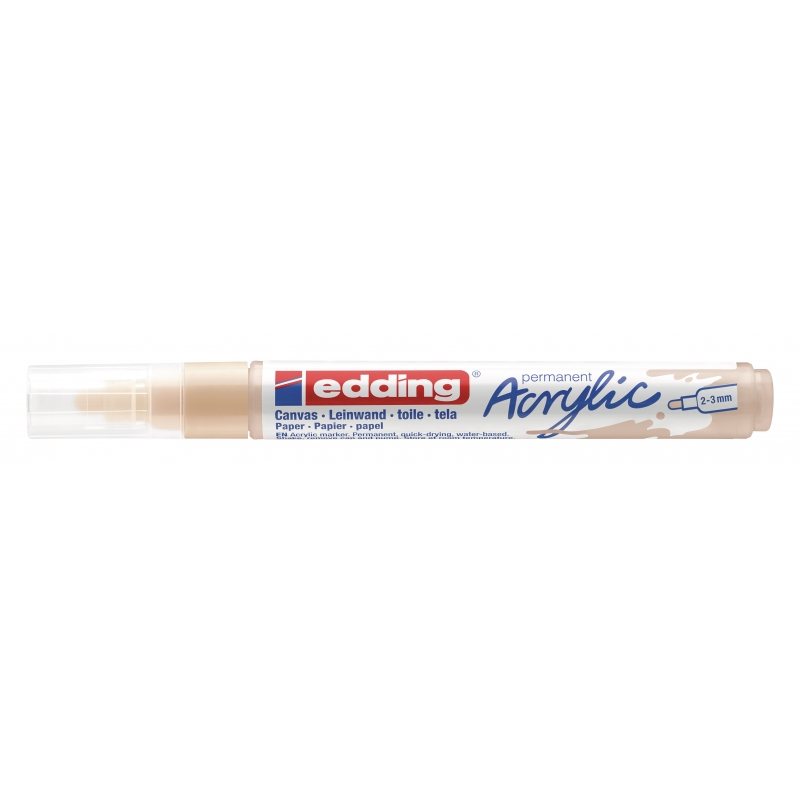 Akrilni marker E-5100 medium 2-3mm obli vrh Edding oker