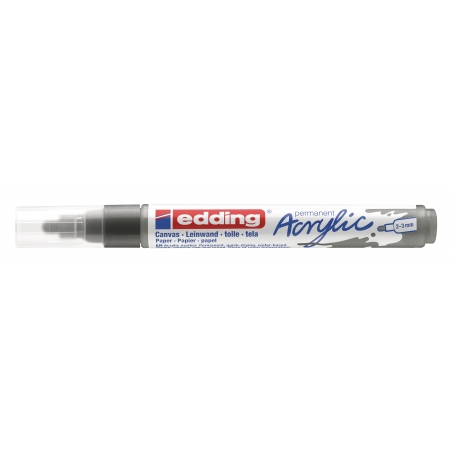 Akrilni marker E-5100 medium 2-3mm obli vrh Edding antracit
