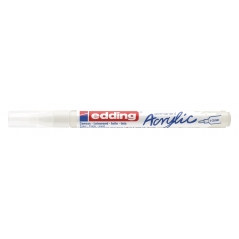 Akrilni marker E-5300 fine 1-2mm obli vrh Edding bela