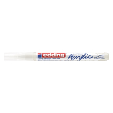 Akrilni marker E-5300 fine 1-2mm obli vrh Edding bela