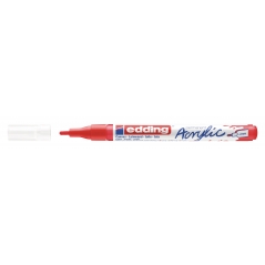 Akrilni marker E-5300 fine 1-2mm obli vrh Edding crvena