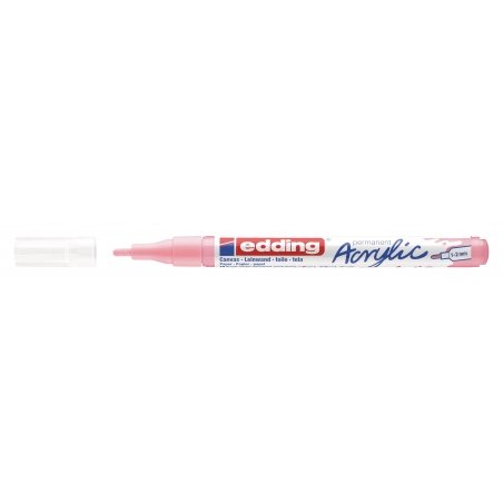 Akrilni marker E-5300 fine 1-2mm obli vrh Edding nežno roze
