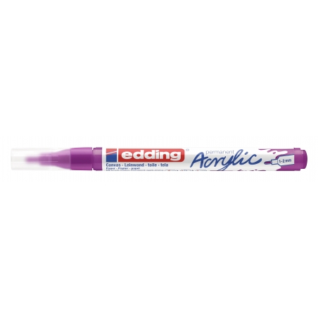 Akrilni marker E-5300 fine 1-2mm obli vrh Edding borovnica