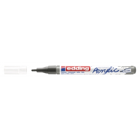 Akrilni marker E-5300 fine 1-2mm obli vrh Edding antracit