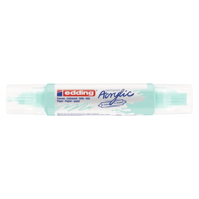 Akrilni marker E-5400 double-liner sa dva vrha Edding svetlo plava