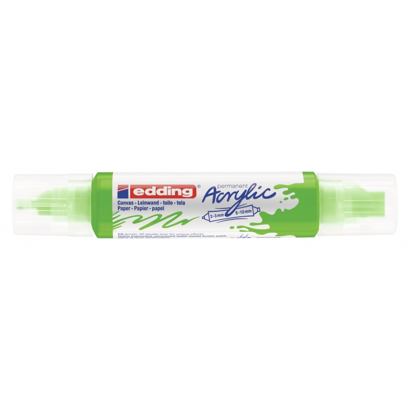 Akrilni marker E-5400 double-liner sa dva vrha Edding limun zelena