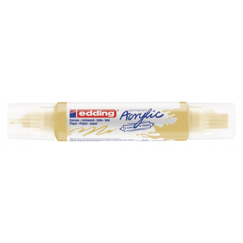 Akrilni marker E-5400 double-liner sa dva vrha Edding nežno žuta