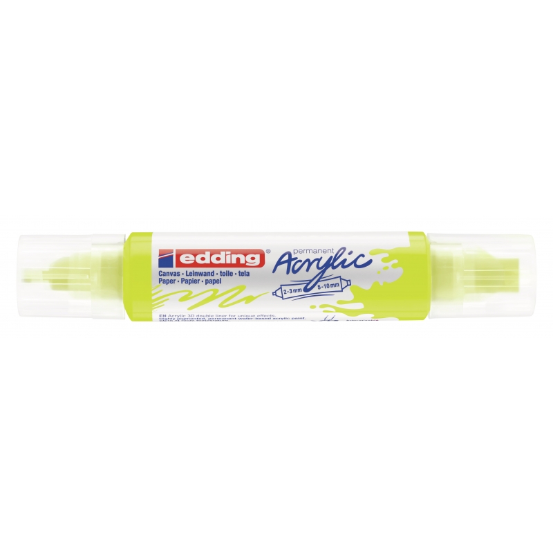 Akrilni marker E-5400 double-liner sa dva vrha Edding neon žuta