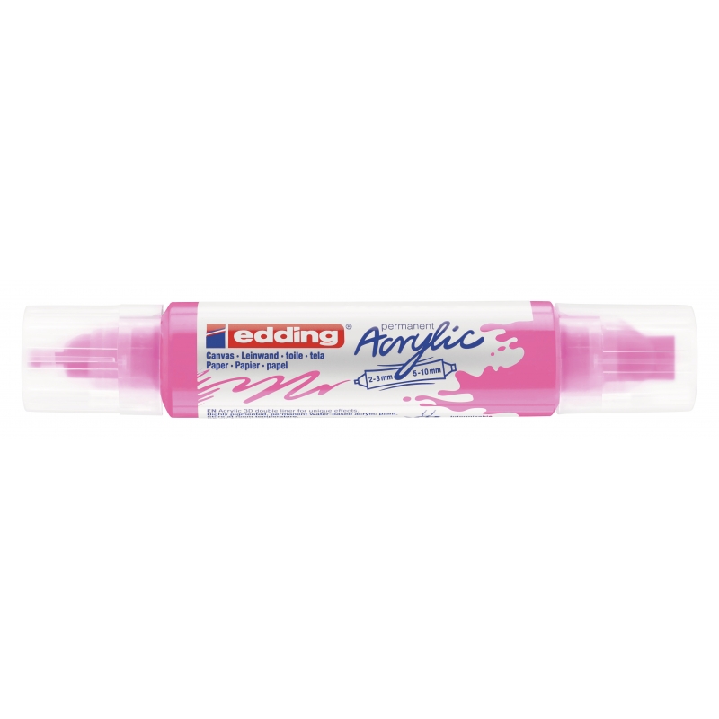 Akrilni marker E-5400 double-liner sa dva vrha Edding neon roze