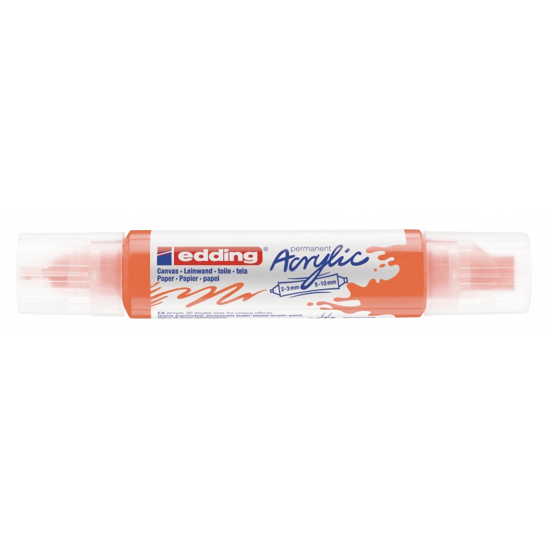 Akrilni marker E-5400 double-liner sa dva vrha Edding neon narandžasta