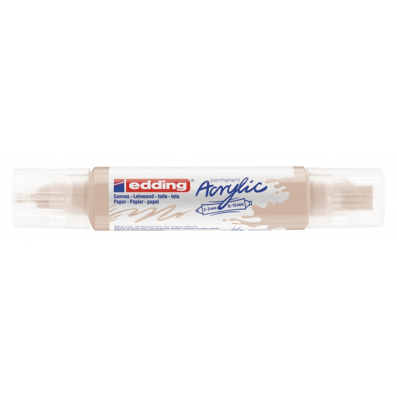 Akrilni marker E-5400 double-liner sa dva vrha Edding oker