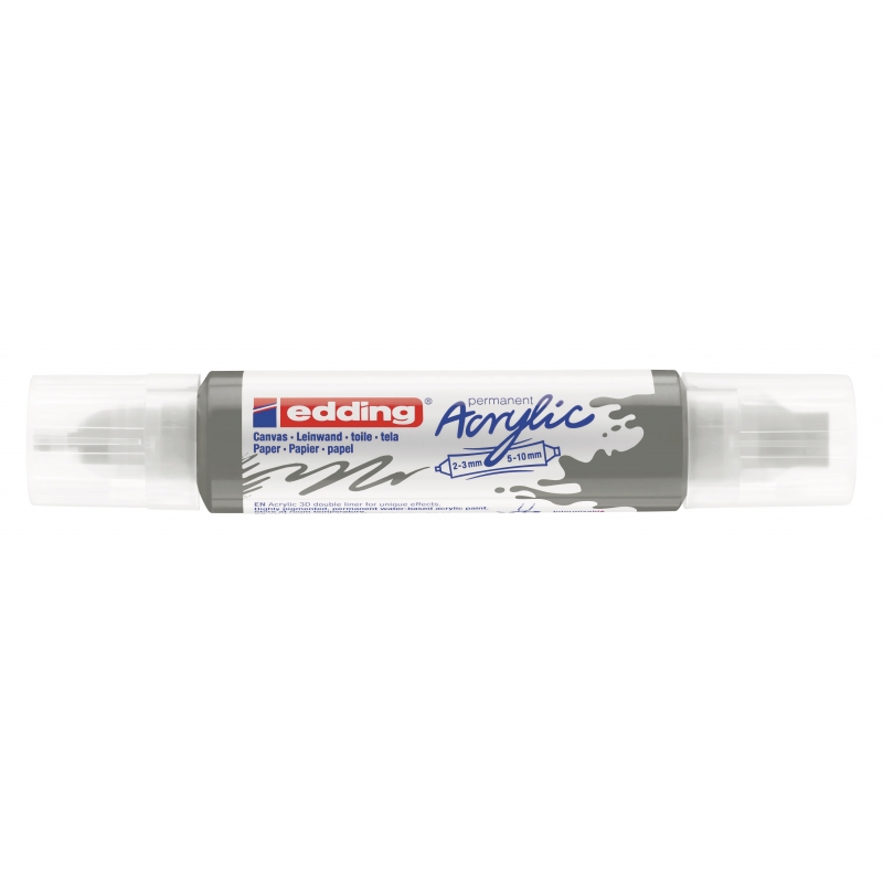 Akrilni marker E-5400 double-liner sa dva vrha Edding antracit