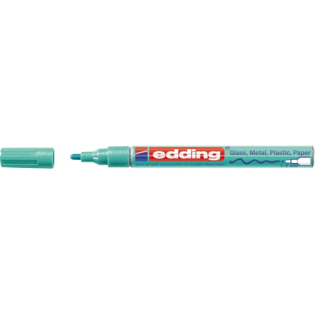 Paint marker E-751 1-2mm, metallic Edding zelena
