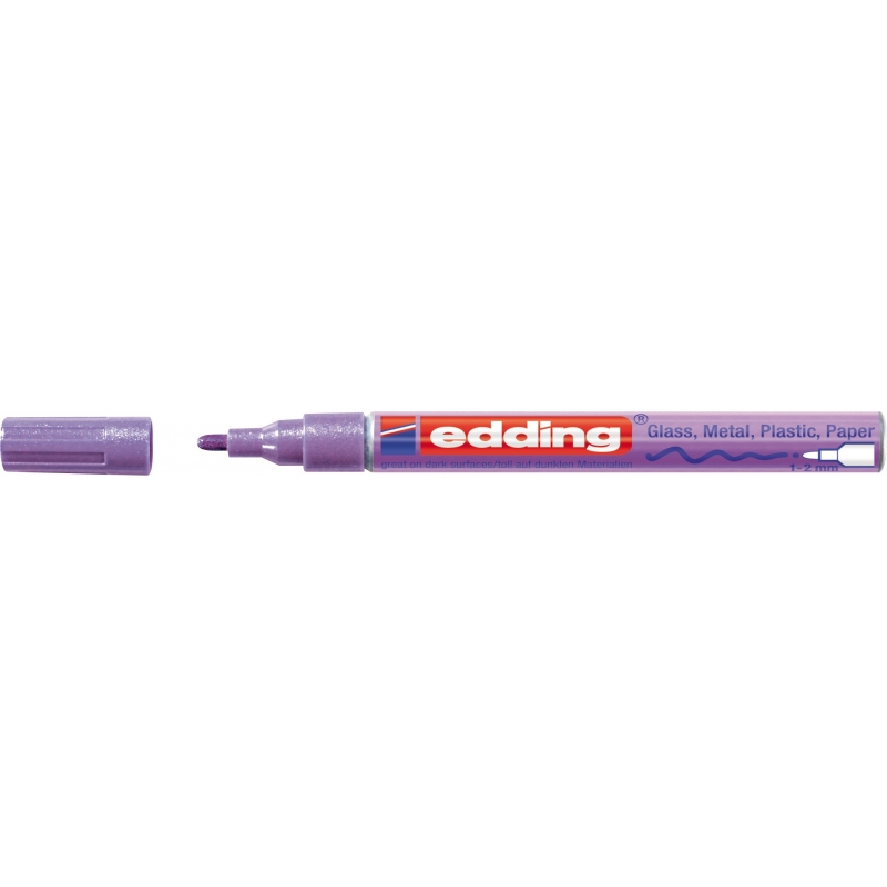 Paint marker E-751 1-2mm, metallic Edding ljubičasta