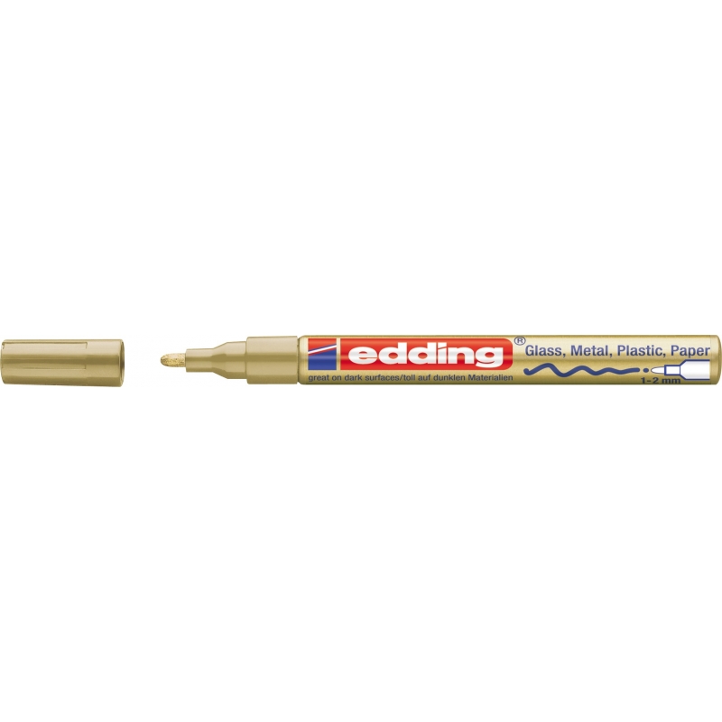 Paint marker E-751 1-2mm Edding zlatna