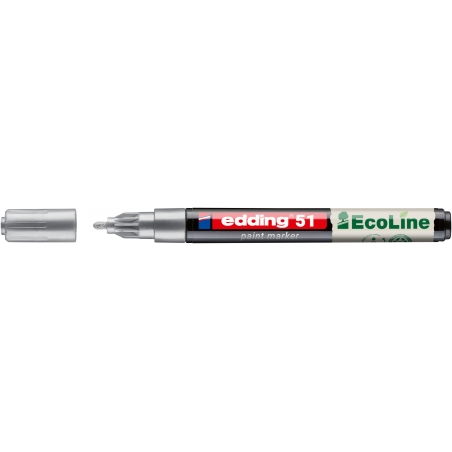 Paint marker E-51 Ecoline 1-2mm, na vodenoj bazi Edding srebrna