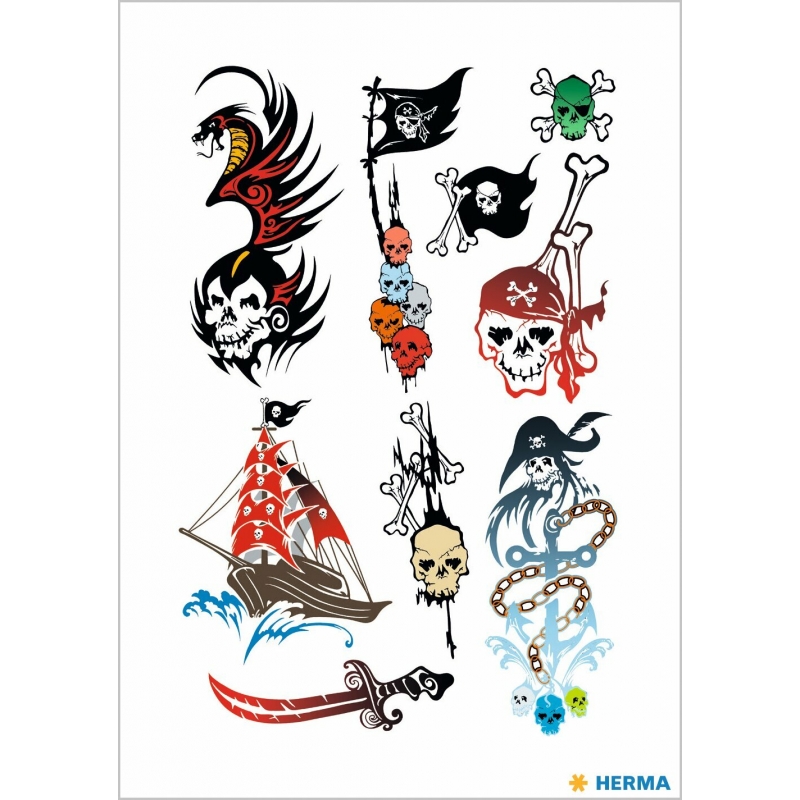 Stikeri TATTOO PIRATS COLOUR Herma