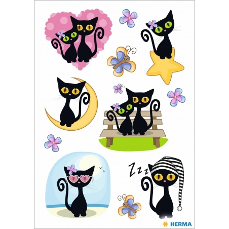 Stikeri MAGIC CUTE CAT,FOIL GLITTERY Herma