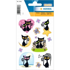 Stikeri MAGIC CUTE CAT,FOIL GLITTERY Herma