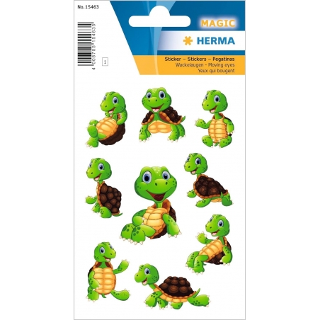 Stikeri MAGIC LITTLE TURTLE, MOVING EYE Herma