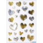 Stikeri CREATIVE HEARTS GOLD FOIL Herma