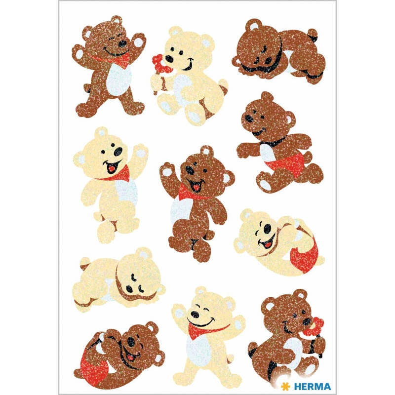 Stikeri MAGIC BEARS, GLITTERY Herma