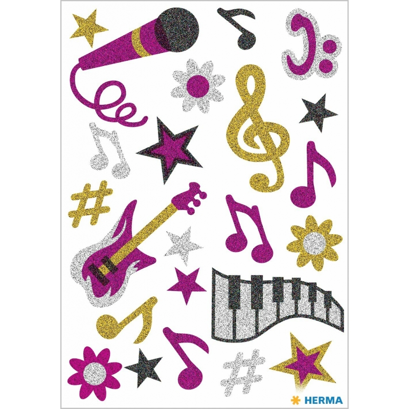 Stikeri MAGIC MUSIC, GLITTERY Herma