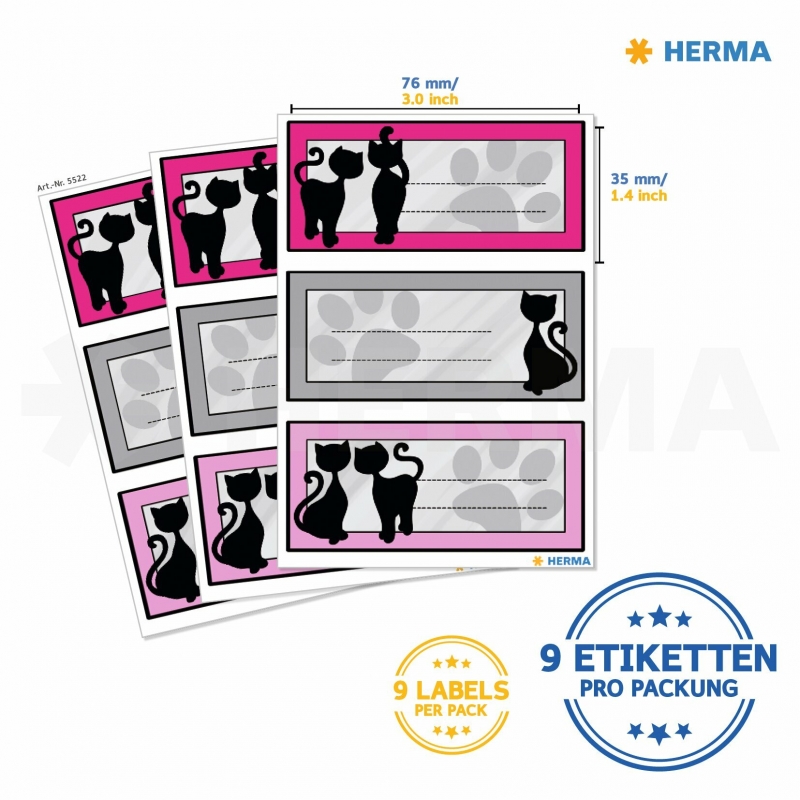Stikeri VARIO BLACK CATS Herma