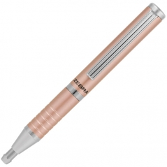 Olovka hemijska teleskopska 0,7mm u poklon kutiji SL-F1 Zebra 10082 zlatno roze-srebrna