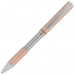 Olovka hemijska teleskopska 0,7mm u poklon kutiji SL-F1 Zebra 10082 zlatno roze-srebrna