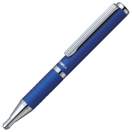 Olovka hemijska teleskopska 0,7mm u poklon kutiji SL-F1 Zebra 82402-24 tamno plava srebrna