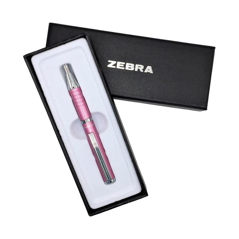 Olovka hemijska teleskopska 0,7mm u poklon kutiji SL-F1 Zebra 23467-24 roze-srebrna
