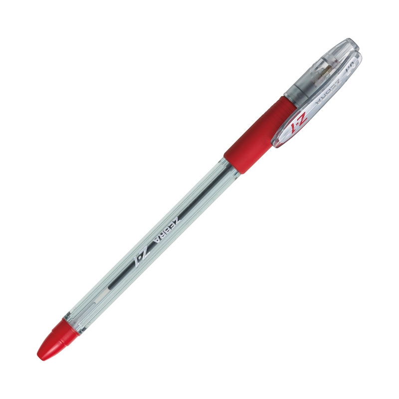 Olovka hemijska 0,7mm sa gumenim gripom (uložak crveni) Z-1 Zebra 24163 crvena