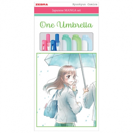 Set Manga One Umbrella (roler Sarasa Clip pk2+flomaster obostrani Mildliner pk3) Zebra 56531