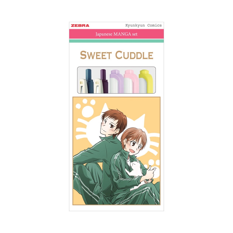 Set Manga Sweet Cuddle (roler Sarasa Clip pk2+flomaster obostrani Mildliner pk3) Zebra 56532