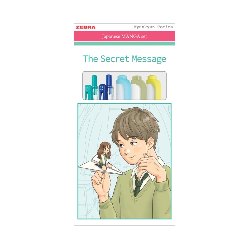Set Manga The Secret message (roler Sarasa Clip pk2+flomaster obostraniMildliner pk3) Zebra 56534