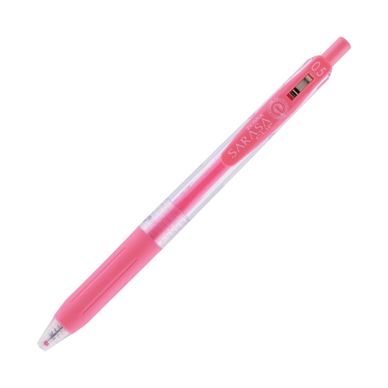 Roler gel 0,5mm sa gumenim gripom (uložak pastelno crveni) Sarasa Clip Milk Zebra 35043 pastelno crveni