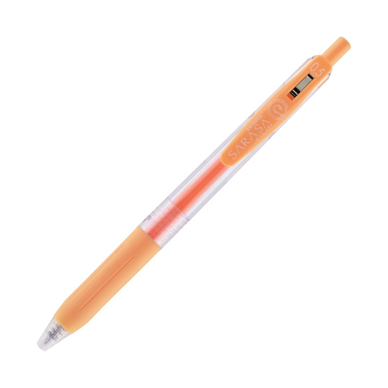 Roler gel 0,5mm sa gumenim gripom (uložak pastelno narandžasti) Sarasa Clip Milk Zebra 35049 pastelno narandžasti