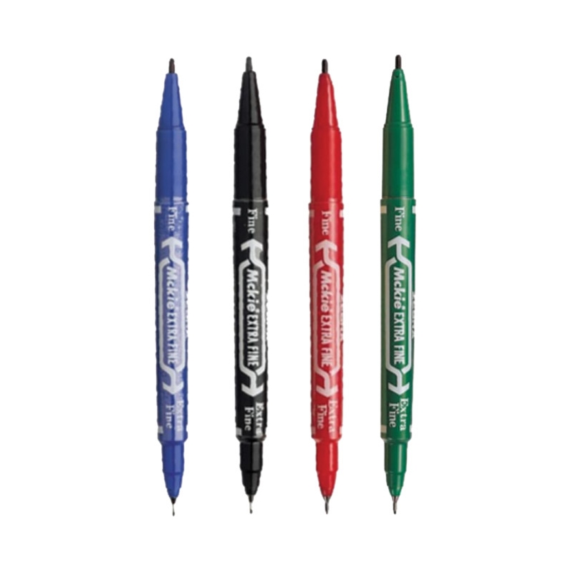 Marker permanentni 0,5/1mm obostrani okrugli vrh Mckie Care Zebra 51862 plavi