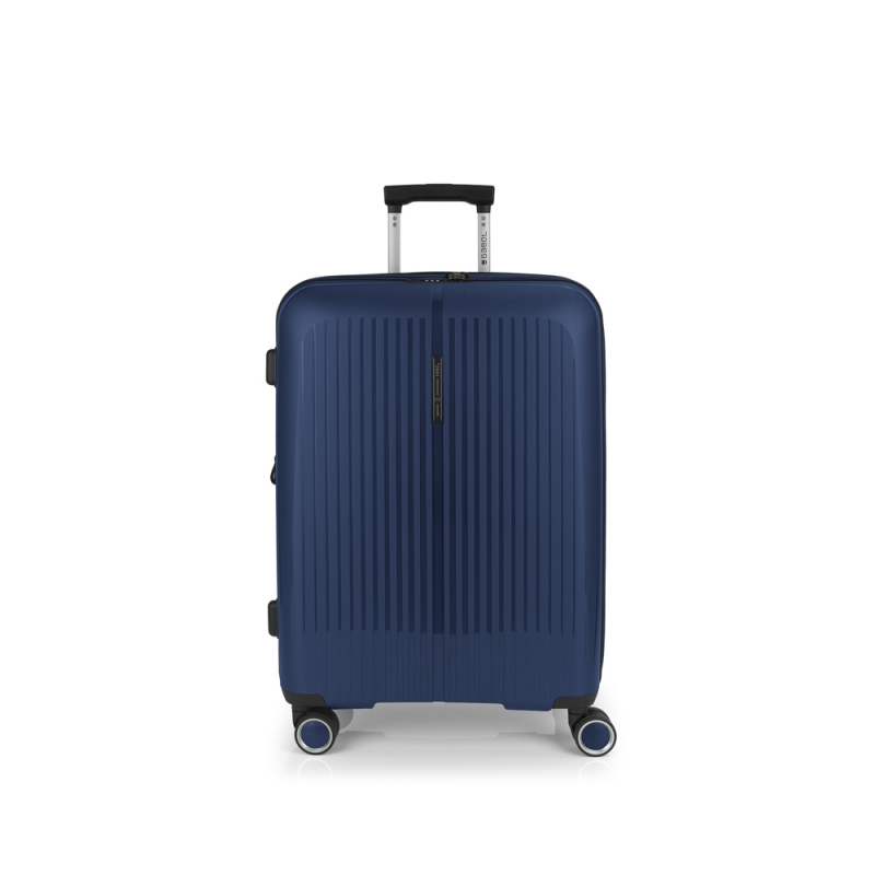 Kofer srednji PROŠIRIVI 45x65x27/30cm Brooklyn 70/77,8 l-3,4 kg Gabol metalik plava